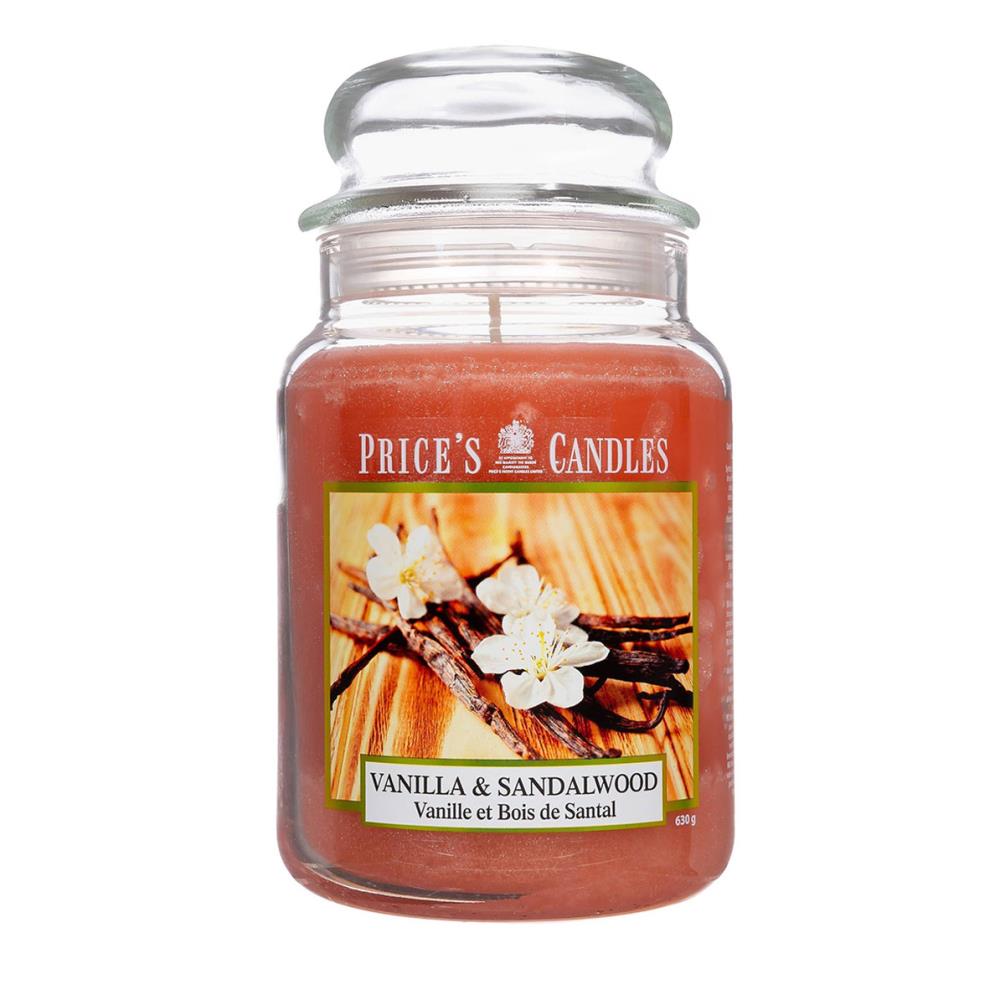 Price's Vanilla & Sandalwood Large Jar Candle £11.99